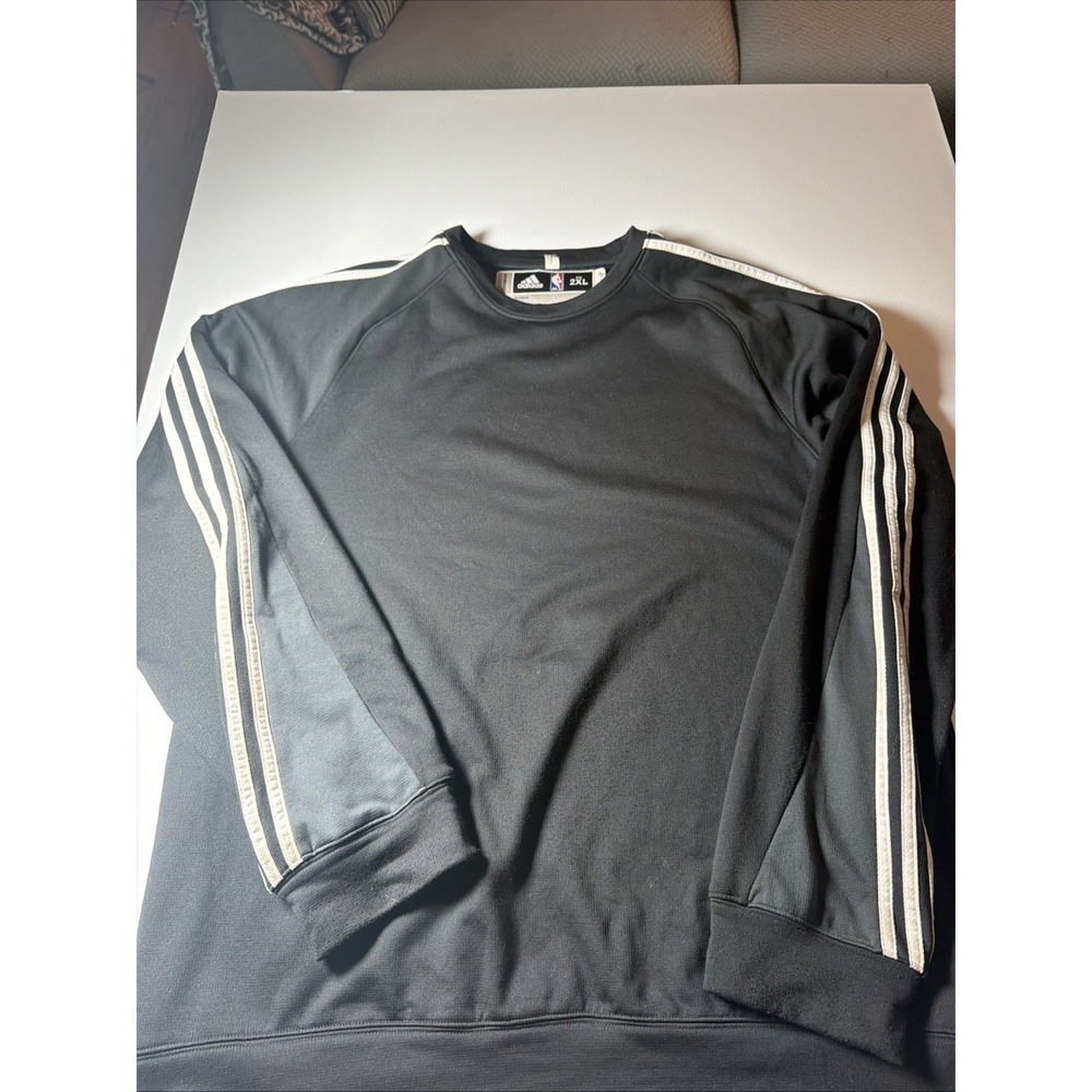 Adidas NBA ClimaWarm Men's 2XL Black Long Sleeve Athletic Shirt +2 Length